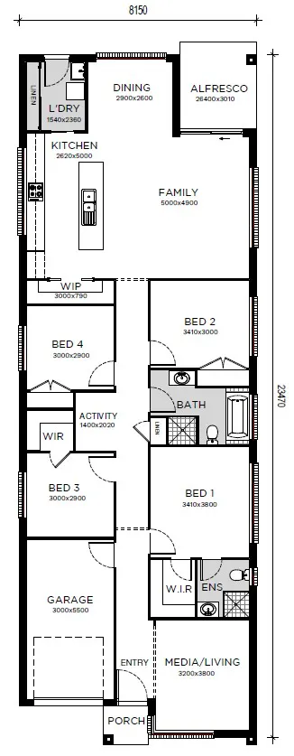 Austral-Home-and-Land-Packages 180-Twelfth-Ave Floor-plan Lot-14-Wyandotte-Opt-1