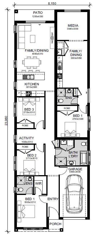 Austral-Home-and-Land-Packages 185-205-Eleventh-Ave Floor-plan Lot-217-Guruwin
