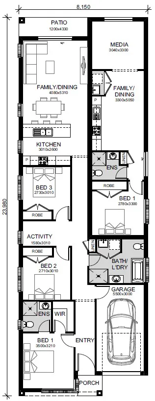 Austral-Home-and-Land-Packages 185-205-Eleventh-Ave Floor-plan Lot-218-Guruwin