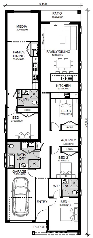 Austral-Home-and-Land-Packages 470-510-Fourth-Ave Floor-plans Lot-18-Opt-3