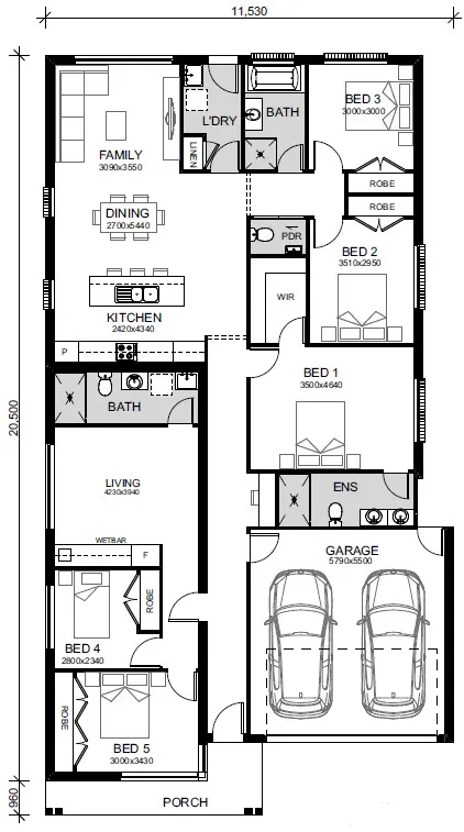 Bringelly-Birling Floor-Plans Lot-5024-Option-4