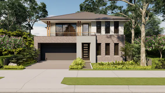 Build-Buy Facades Luxe Modern-Federation Dark-13m-Double-Storey-Ascot-30MODERN-FEDERATION-FACADE-Photo-1
