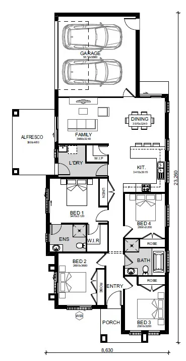 Claymore-Home-and_Land-Packages Floorplans Lot 4126 Road 4