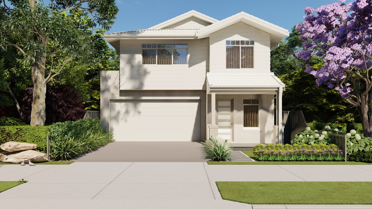 Home-Designs Double-Storey 10m-Double-Storey---Meadowbank-Display-Home Facades 3.-Essence p1oc-f3-01-photo-light