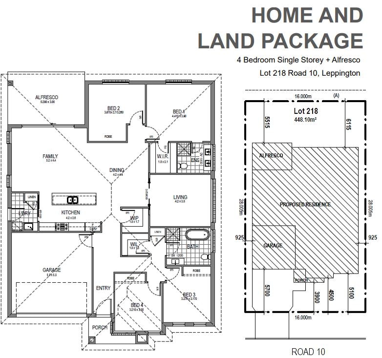 Leppington-Home-and-Land-Packages Floor-plans Lot 218 Road10- option 2