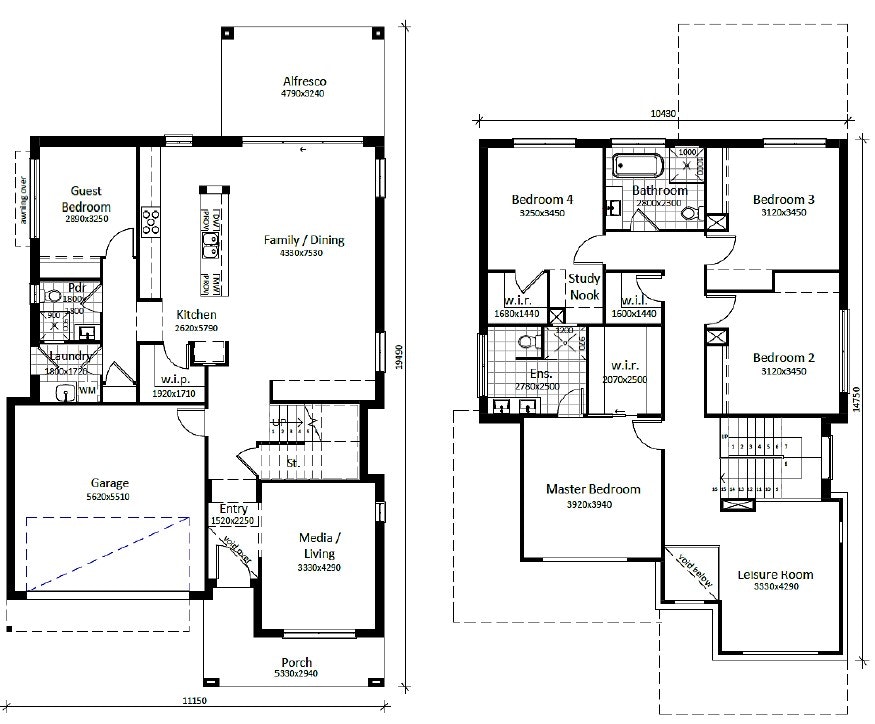 North-Wilton-Home-and-Land-Packages Floorplans lot-1042-opt-1