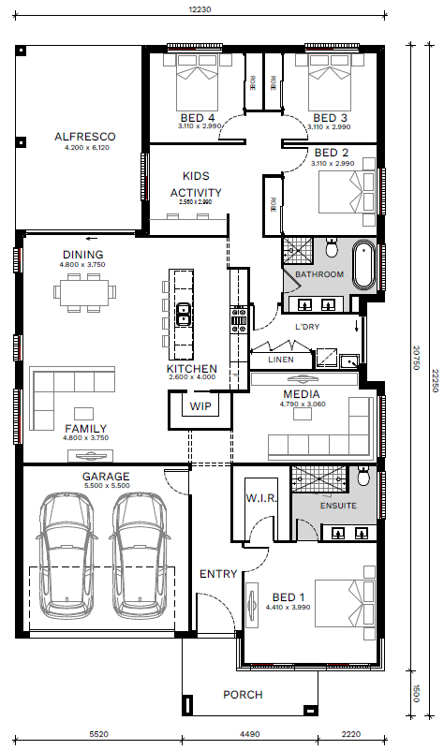 North-Wilton-Home-and-Land-Packages Floorplans lot-1042-opt-3
