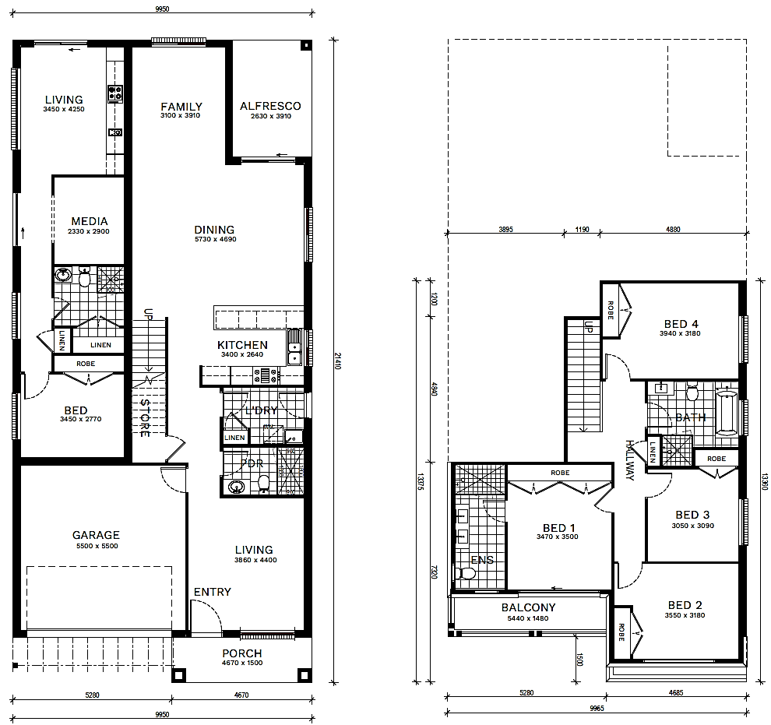North-Wilton-Home-and-Land-Packages Floorplans lot-1043-option-2