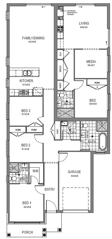 North-Wilton-Home-and-Land-Packages Floorplans lot-1076-option-1