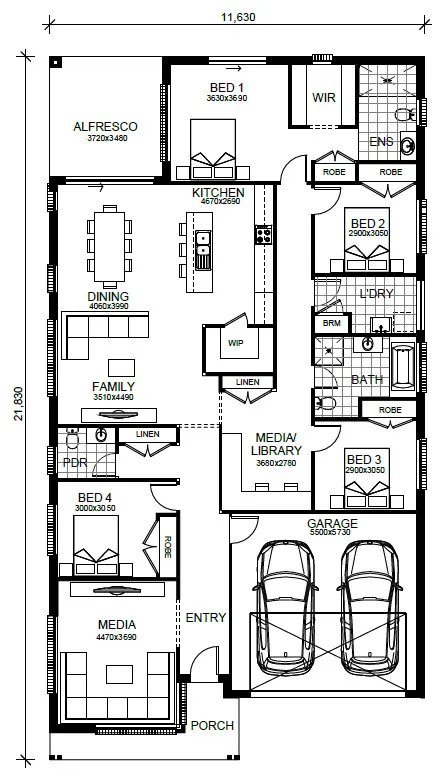 Oran-Park---Baffle-Cres Floor-plan Lot-7501-Herd