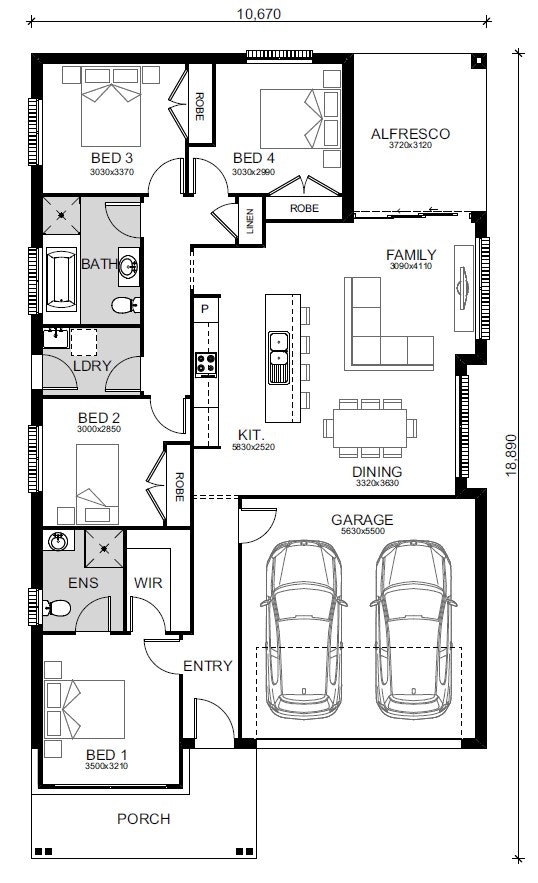 Oran-Park-Brabham-Estate Floor-plans lot-2047-option-2