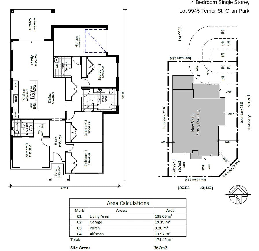 Oran-Park-House-and-Land-Packages Floor-Plans 9945 Terrier - Oran park